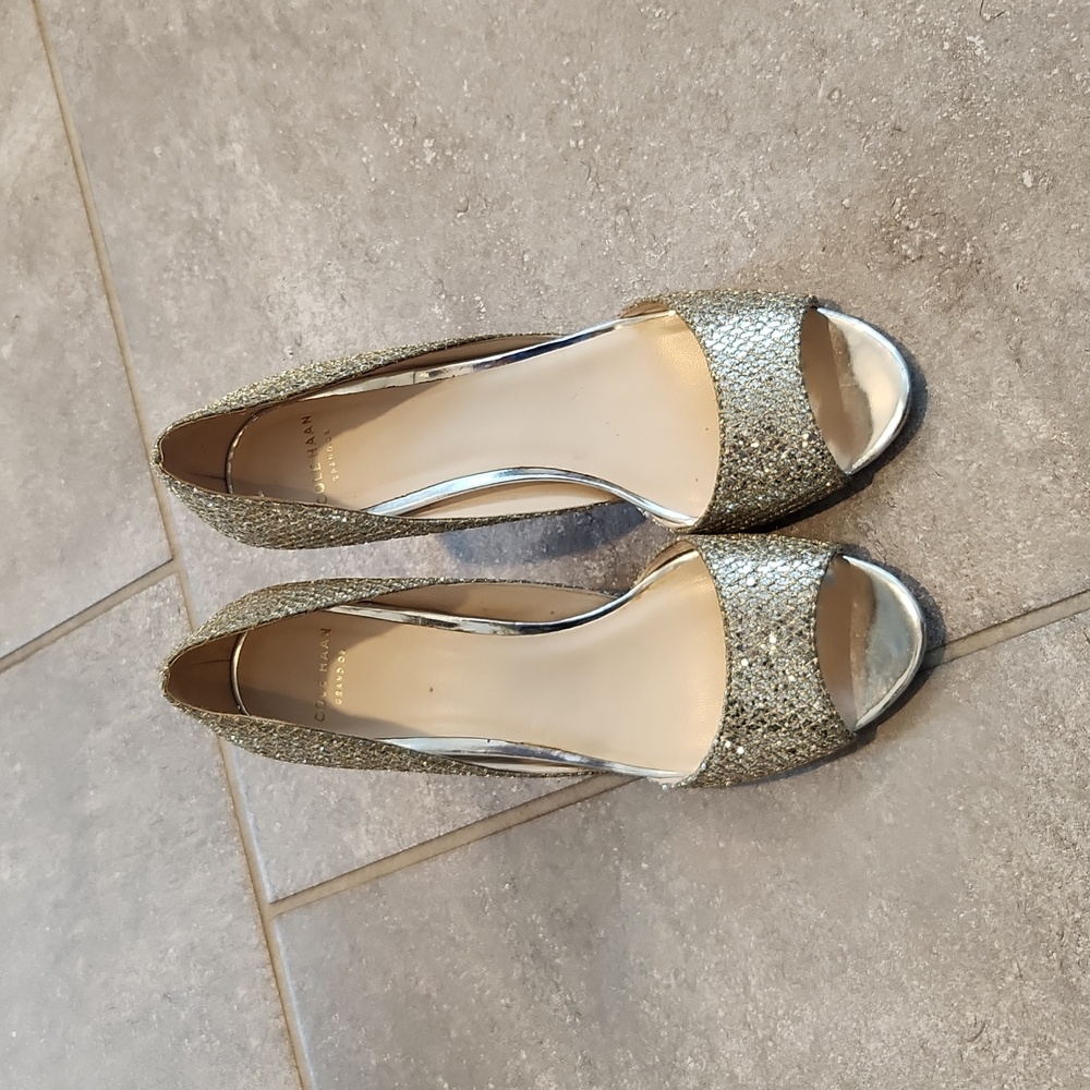 Cole Haan Silver Heels
